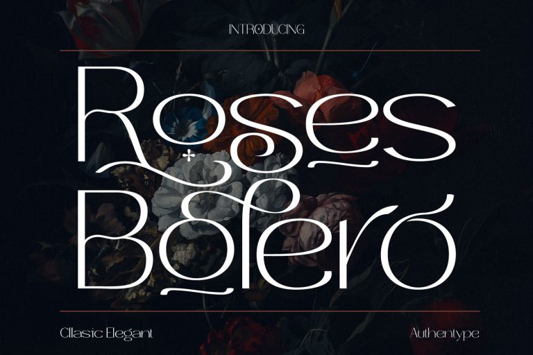 Roses Bolero Elegant Sans Serif