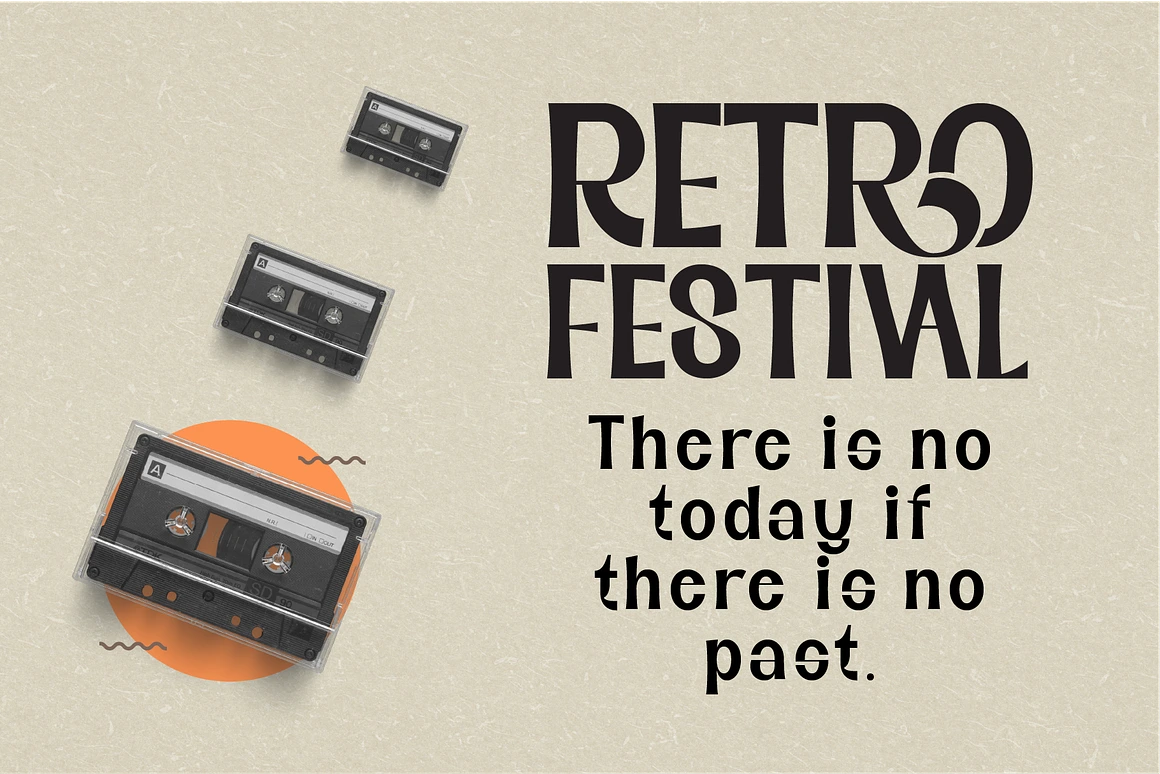 Black Sansa is a bold retro display font