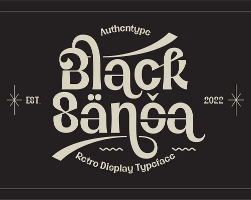 Black Sansa – Retro Display Font