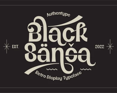 Black Sansa – Retro Display Font