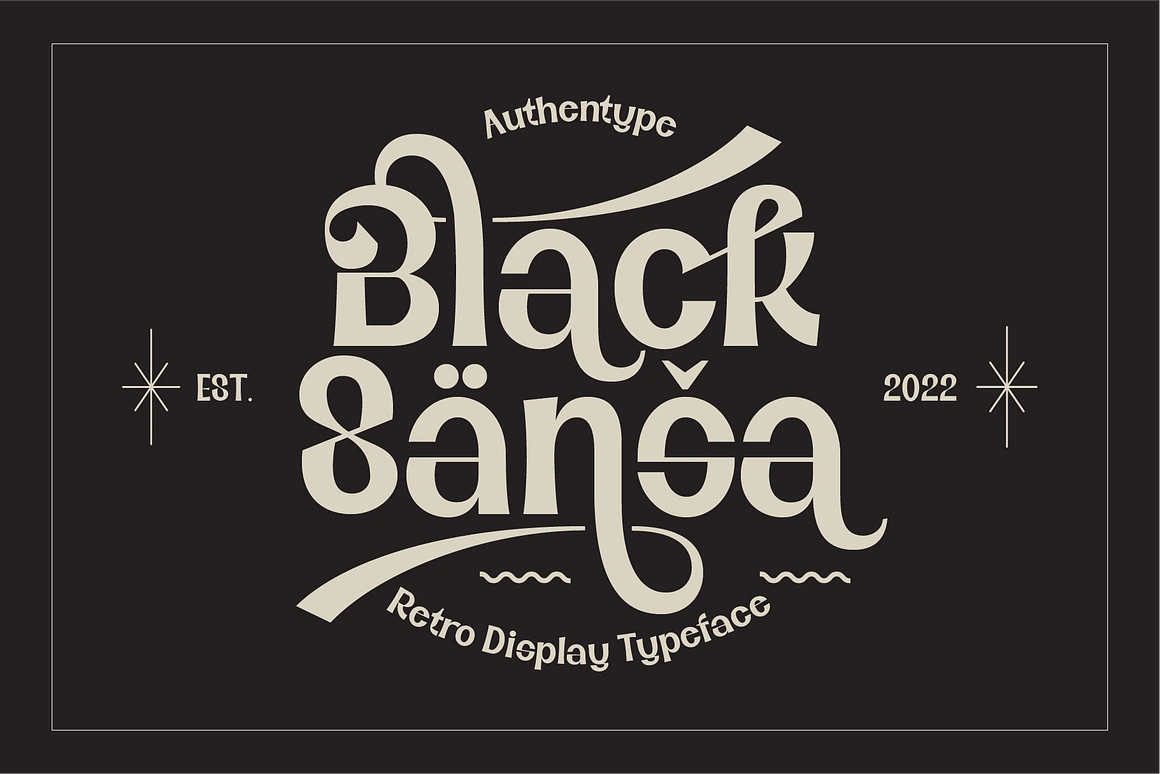 Black Sansa is a bold retro display font