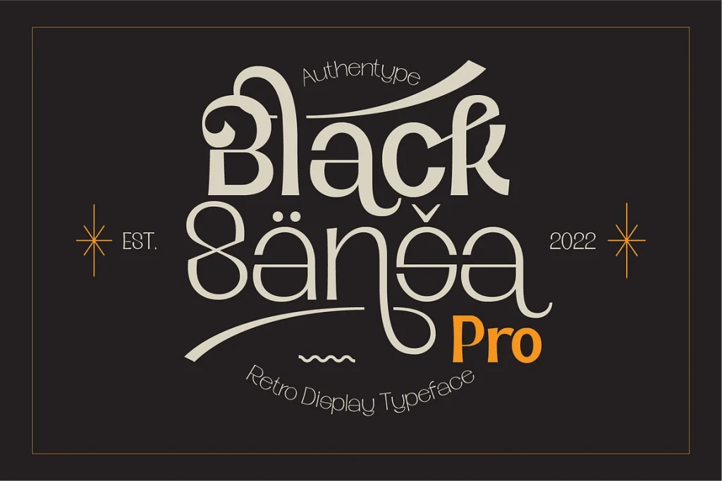 Black Sansa Pro – Retro Display Font
