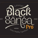 Black Sansa Pro - Retro display font