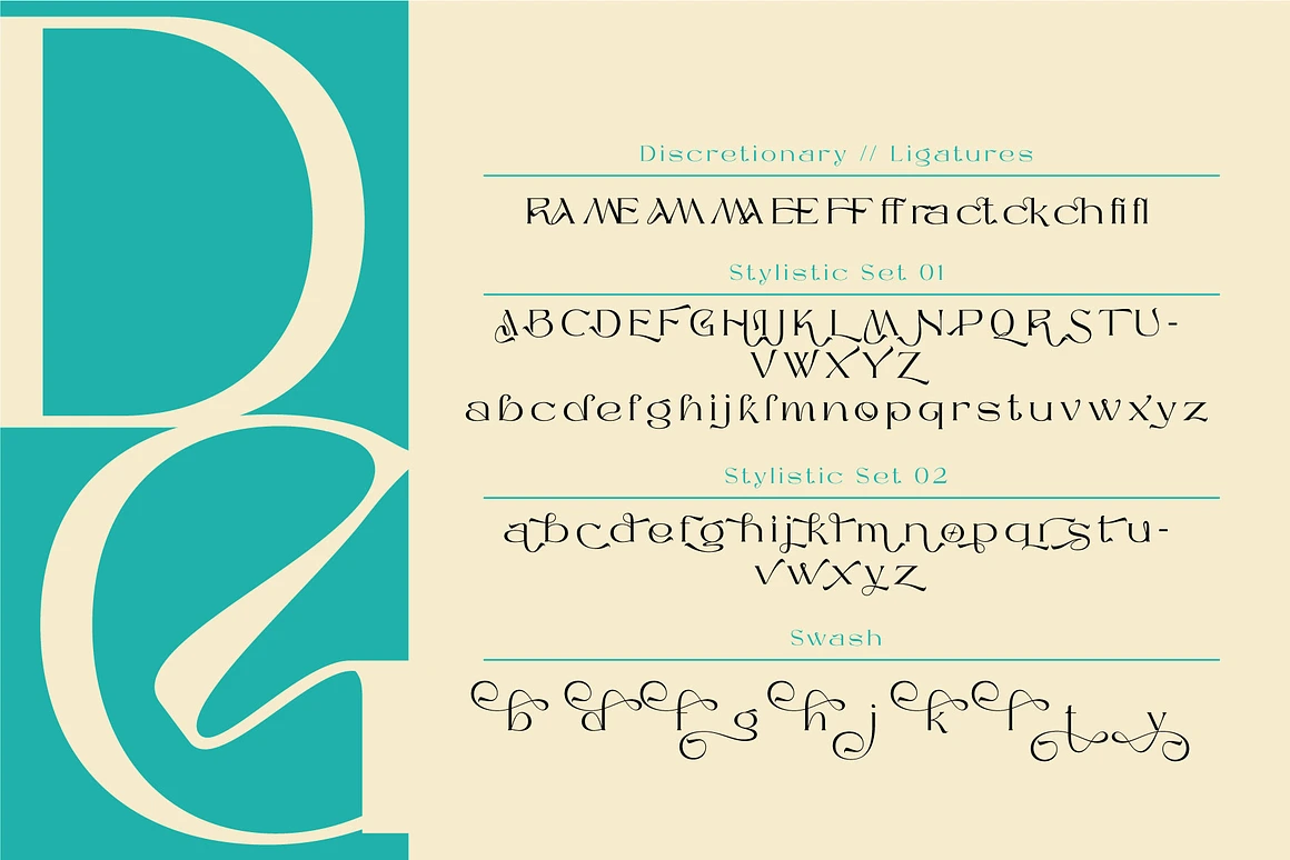 Balbes - Modern Serif Font with multi shapes and lines.