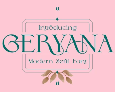 Geryana Modern Serif Font