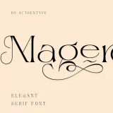 Magero — Elegant Serif Font with Ligatures & Swashes