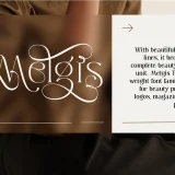 Download Melgis Tp, a premium beauty serif font by AuthenType. Perfect for logos, magazines, and branding.