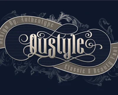 Qustyle – Elegant Blackletter Font with Ornamental Swashes