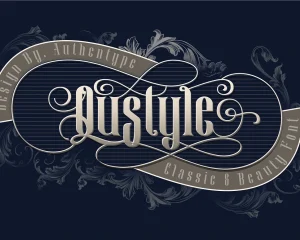 Qustyle – Elegant Blackletter Font with Ornamental Swashes