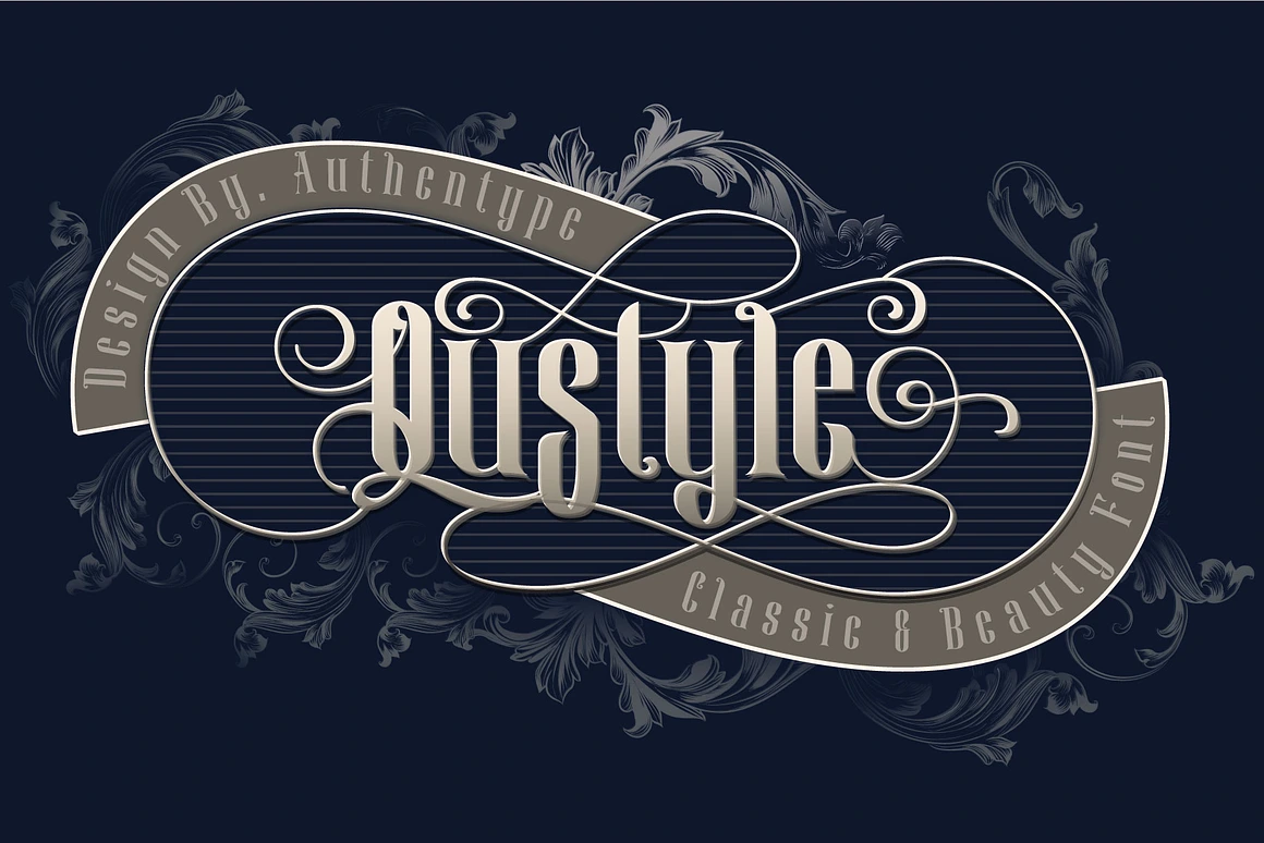 Qustyle – Elegant Blackletter Font with Ornamental Swashes