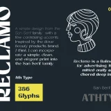 Reclamo - 18 San Serif Font A simple design from the San Serif family with a few contrasting accents.