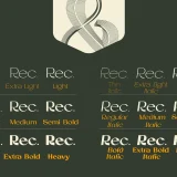 Reclamo - 18 San Serif Font A simple design from the San Serif family with a few contrasting accents.