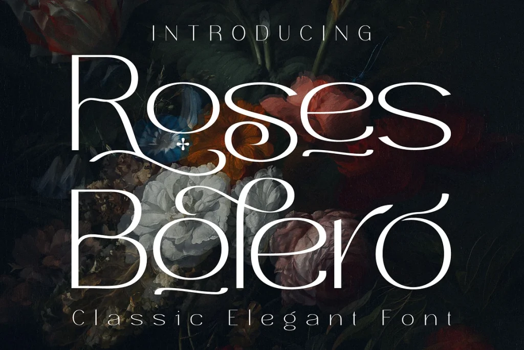 Roses Bolero Elegant Sans Serif