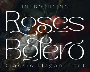 Roses Bolero Elegant Sans Serif