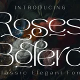 Roses Bolero Elegant Sans Serif