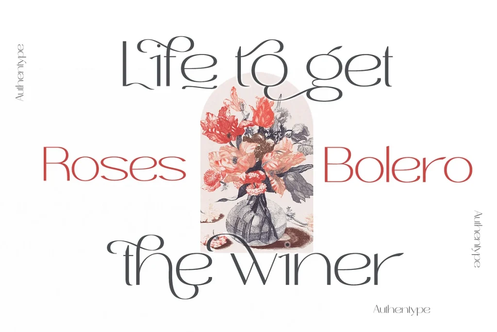 Roses Bolero Elegant Sans Serif
