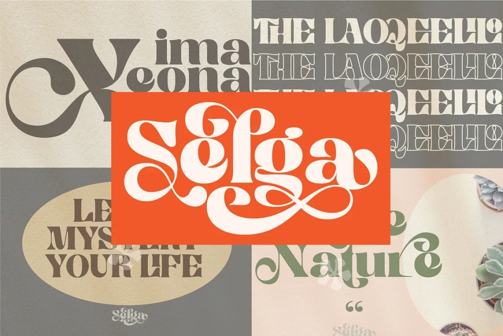 Selga Retro Display Font – Elegant Nature Inspired Typography