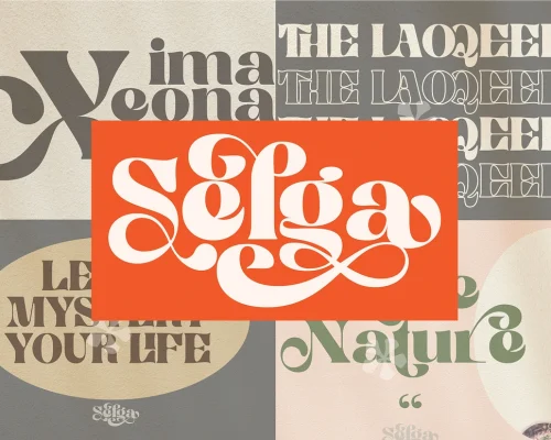 Selga Retro Display Font – Elegant Nature Inspired Typography