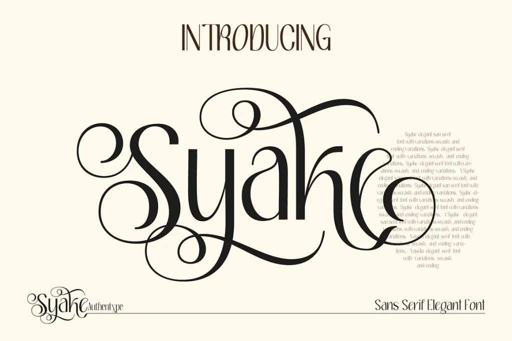 Syake – Beauty Branding Font