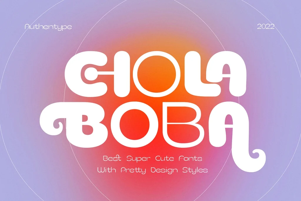 Chola Boba is a friendly font