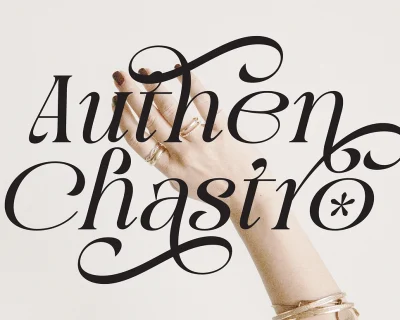 Sale 11 Authen Chastro Serif & Elegan Italic