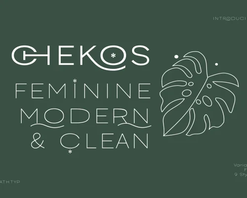 Chekos- Feminine type face design