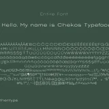 Chekos is a feminine type face designed to be elegant and modern.