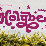 Holybe Bold Display Font is a lively and breezy tropical typeface