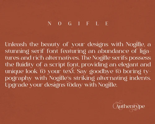 Nogifle Beauty Serif Font