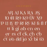 Nogifle Beauty Serif Font a stunning serif font featuring an abundance of ligatures and rich alternatives.