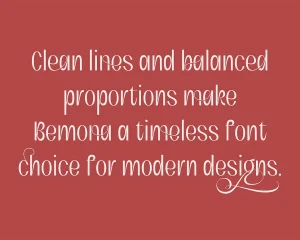 Bemona – Beautiful Simple Sans Serif