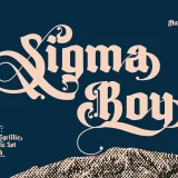 Sigma Boy – elegant blackletter font is a stylish and versatile blackletter font with strong character details and a modern touch.