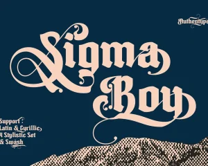 Sigma Boy – Elegant Blackletter Font