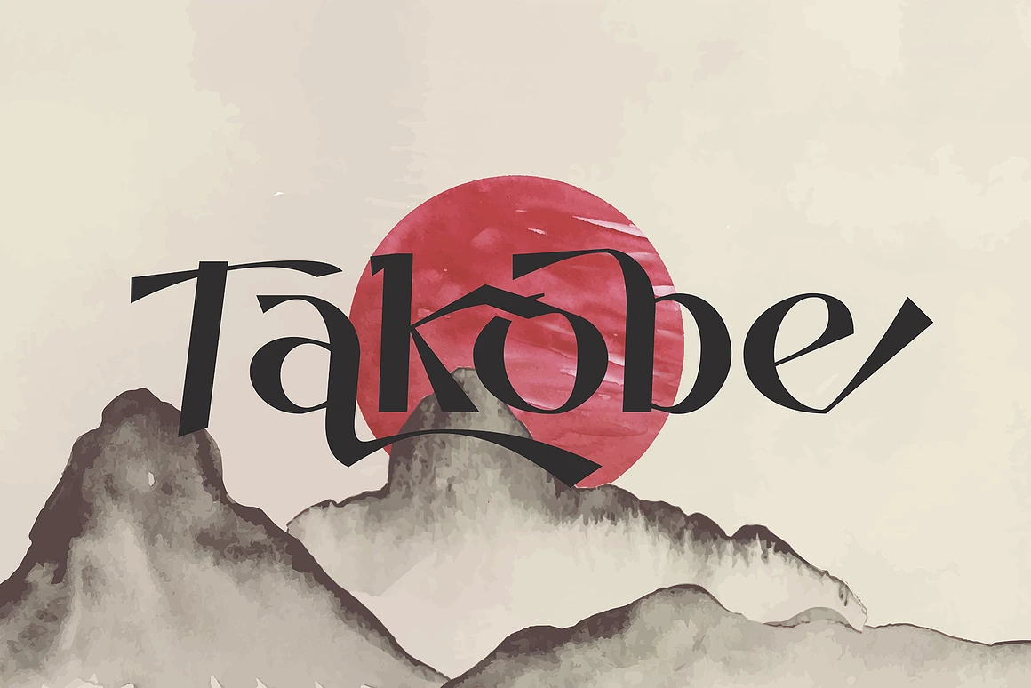Takobe – Cultures Through Creative Font, presents a bold fusion of Japanese aesthetics and contemporary style