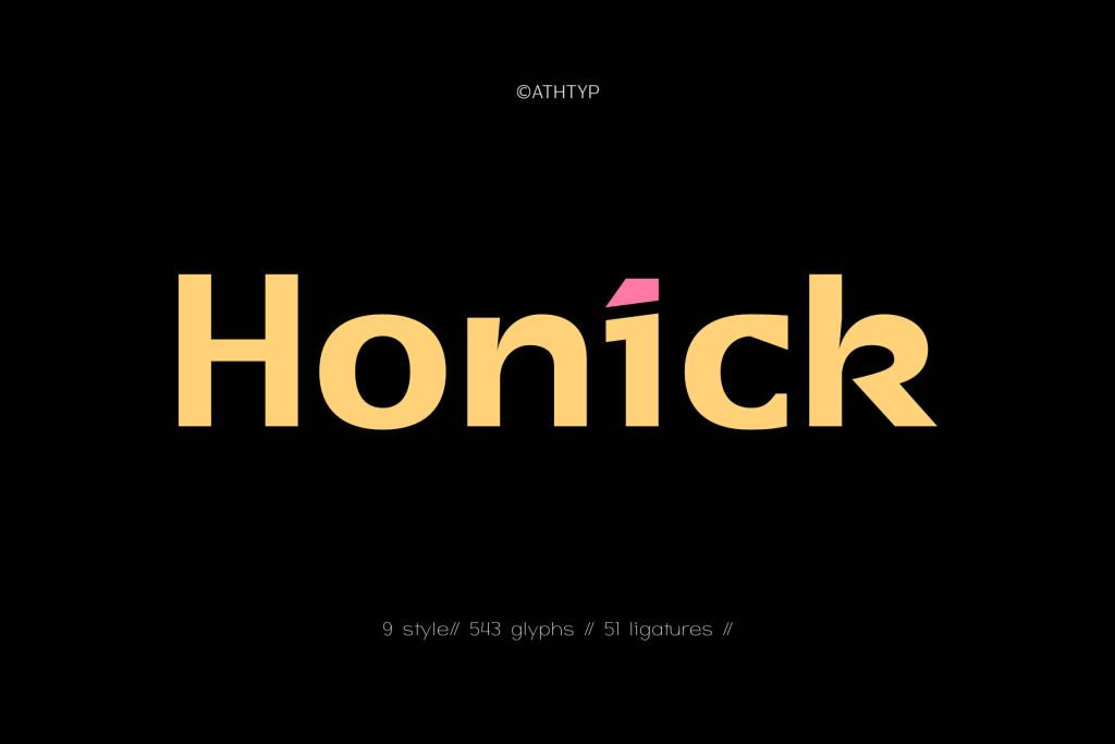 Honick – Clean and Modern Geometric Sans
