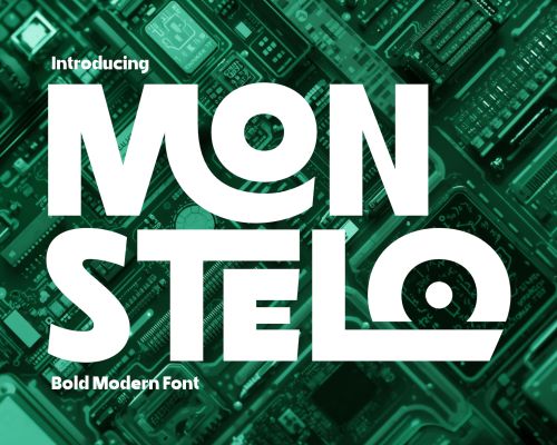 Monstelo – Bold Modern Font