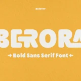 BERORA is a bold, playful sans serif font