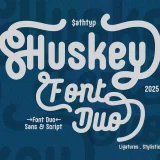 A modern dual-style type system designed for expressive branding and professional logo font duo applications.