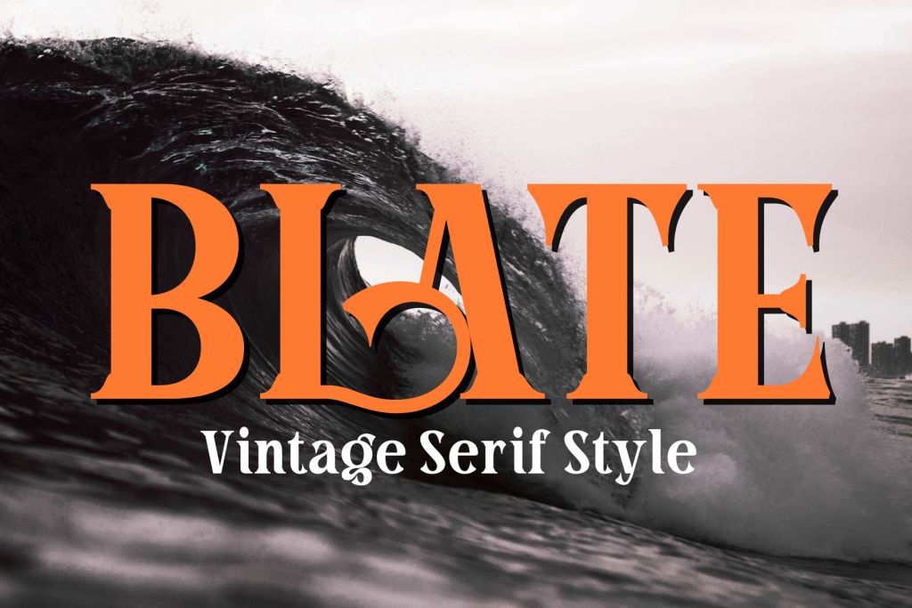 Blate – Bold Vintage Display Serif with Elegant Ligatures