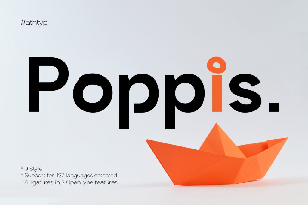 Poppis – Modern Geometric Sans Serif with Cyrillic
