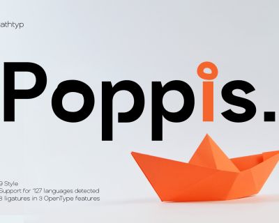 Poppis – Modern Geometric Sans Serif with Cyrillic