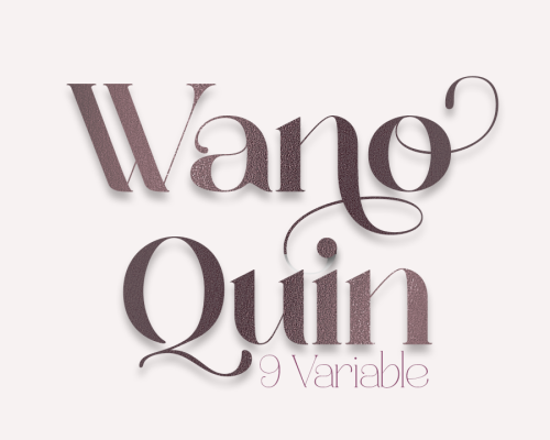 Wano Quin – Beautiful and Elegant Serif Font