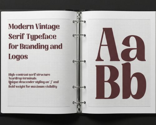 Alocary – Modern Bold Serif Logo Typeface