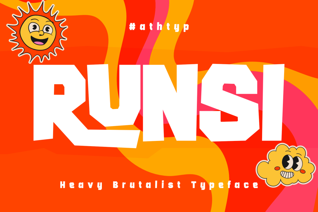 Runsi Heavy Brutalist Typeface