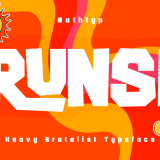 Runsi: a heavy brutalist display font