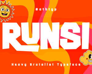 Runsi Heavy Brutalist Typeface