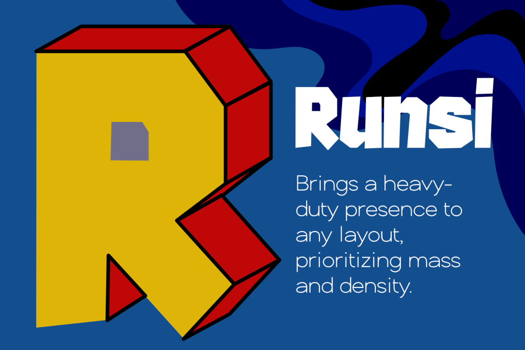 Runsi Heavy Brutalist Typeface