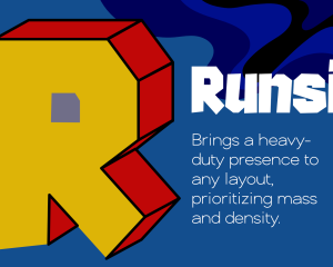 Runsi Heavy Brutalist Typeface