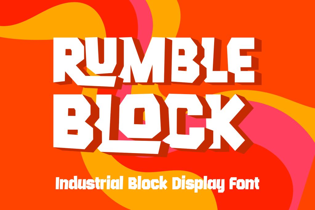 Rumble Block – Industrial Block Display Font