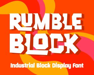 Rumble Block – Industrial Block Display Font